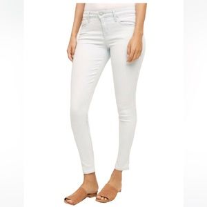 Anthropologie Level 99 Blue/White Stripe Skinny Jeans